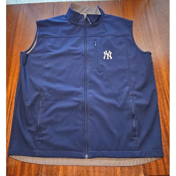 Majestic Homebase Collection New York Yankees Blue Full Zip Vest XXL - Picture 1 of 7